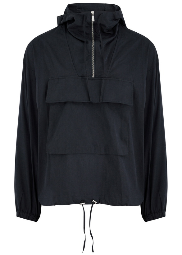 Photo: Helmut Lang Hooded Cotton-blend Jacket Navy
