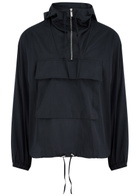 Helmut Lang Hooded Cotton-blend Jacket Navy
