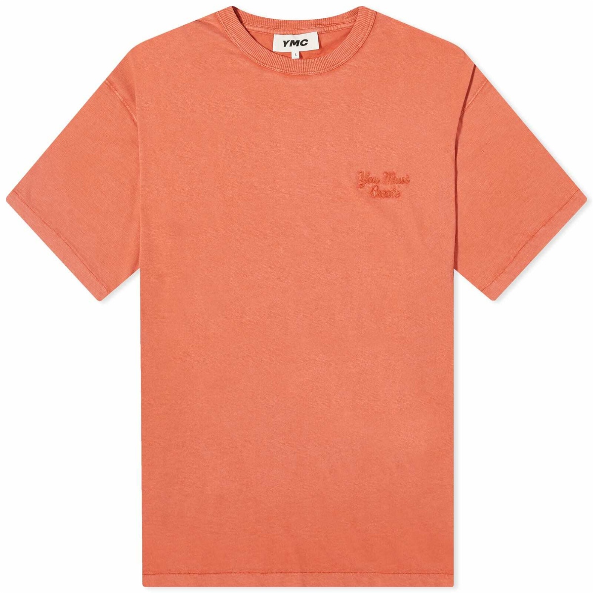Photo: YMC Men's Tripe T-Shirt in Orange