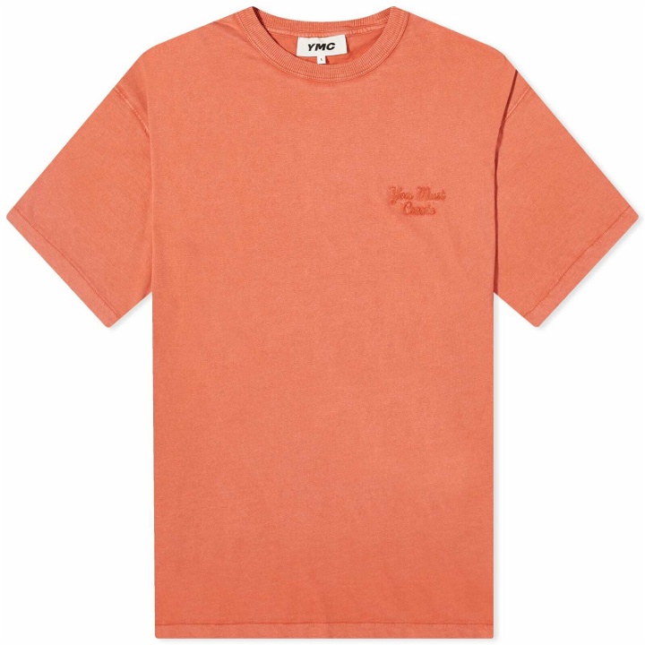 Photo: YMC Men's Tripe T-Shirt in Orange