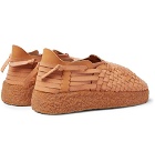 Malibu - Latigo Woven Faux Leather Sandals - Brown