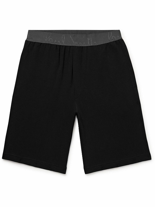 Photo: Paul Smith - Slim-Fit Cotton and Modal-Blend Jersey Shorts - Black