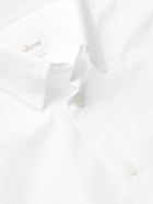 BRIONI - Cotton-Seersucker Shirt - White