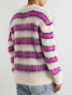 Marni - Striped Mohair-Blend Sweater - White