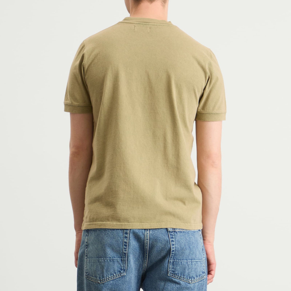 Late Checkout Men's Logo Vintage Ringer T-Shirt in Green