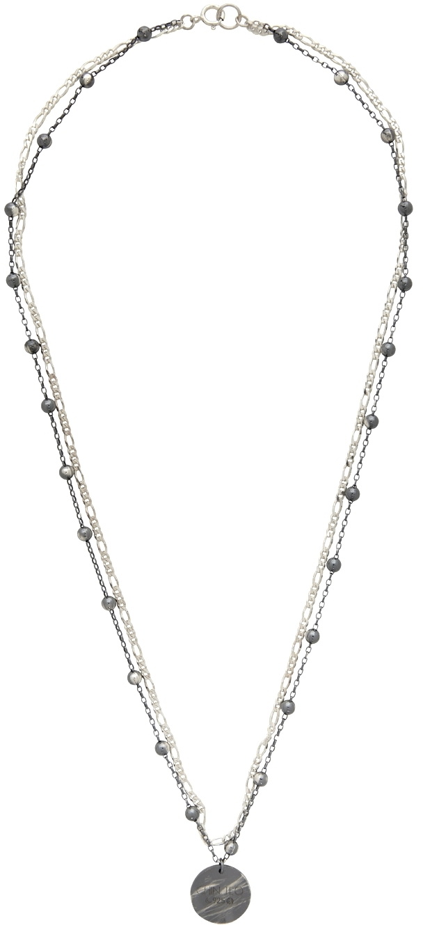 Chin Teo SSENSE Exclusive Silver & Gunmetal Mahlsdorf Necklace