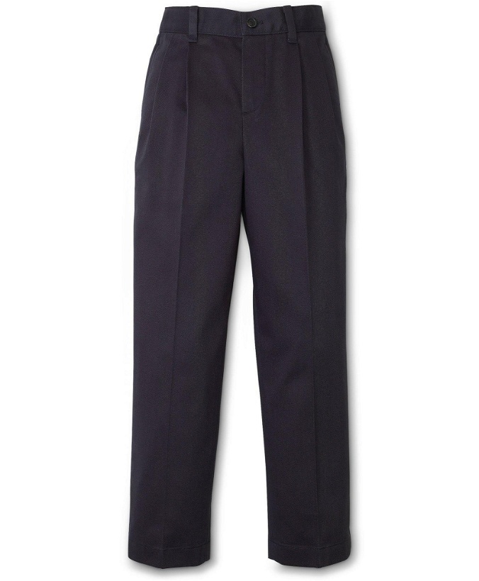 Photo: Brooks Brothers Boy's Pleat-front Non-Iron Chinos | Navy