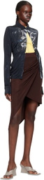 Louisa Ballou Brown Coastline Maxi Skirt