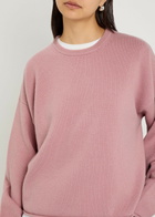 Extreme Cashmere N°426 Comfy Roll-trimmed Cashmere-blend Jumper - Pink - One Size
