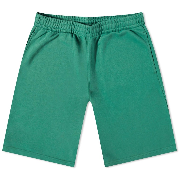 Photo: Maison Kitsuné Men's Crest Jog Shorts in Tropical Green