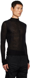 Rick Owens Black Harness Sweater