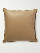 Brunello Cucinelli - Panelled Leather and Shearling Cushion