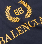 Balenciaga - Logo-Print Cotton-Jersey T-Shirt - Men - Navy