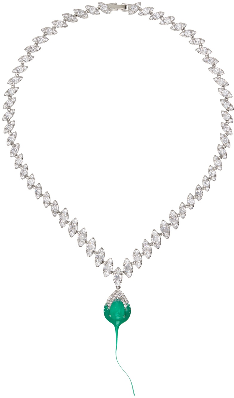Ottolinger Silver Diamond Dip Necklace
