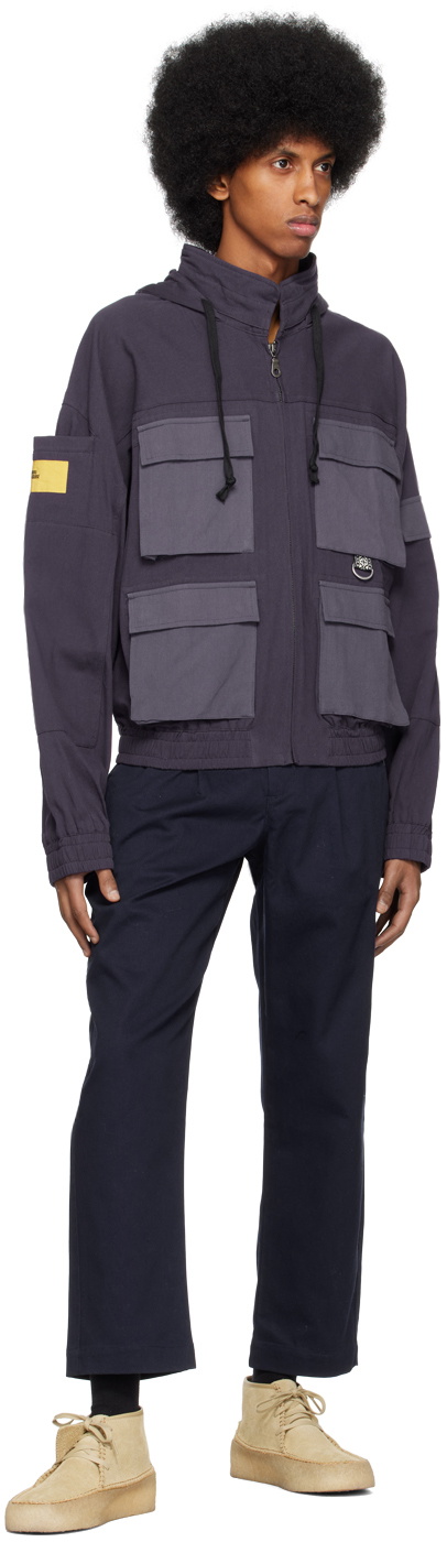 Double Rainbouu Navy Cargo Jacket