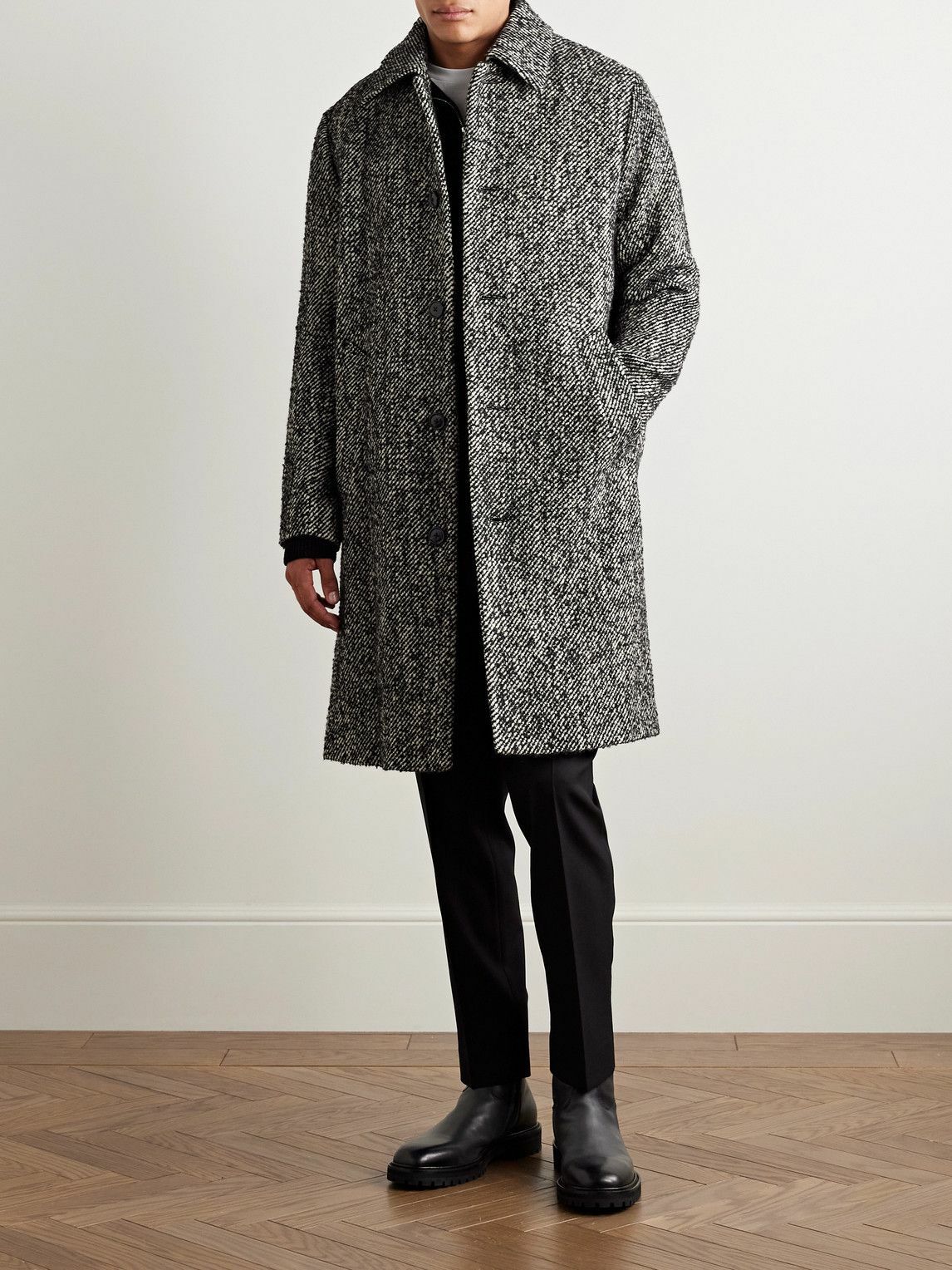NN07 - Franco 8439 Tweed Overcoat - Gray NN07