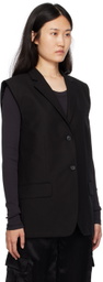 Theory Black Oversized Vest