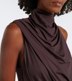 De La Vali Bashana draped scarf-detail mini dress