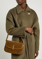Saint Laurent Solferino Suede Shoulder bag - Brown - One Size