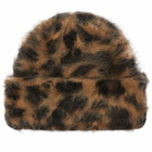 Cole Buxton Men's Leopard Mohair Beanie in Leopard Print 