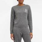 Sporty & Rich Women's Crown Cashmere Crew Jumper in Dark Grey