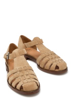 Church's Kelsey Woven Suede Sandals Cream