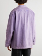 Acne Studios - Osearat Logo-Appliquéd Cotton-Blend Twill Overshirt - Purple