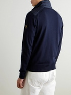 Belstaff - Kilmington Shell-Trimmed Merino Wool Half-Zip Sweater - Blue