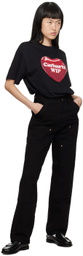Carhartt Work In Progress Black Double Knee Jeans