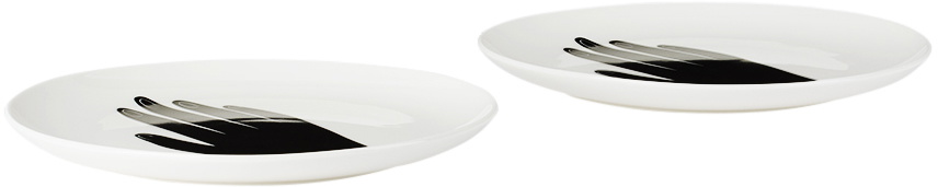 Maison Balzac White & Black 'Les Mains' Dinner Plate Set