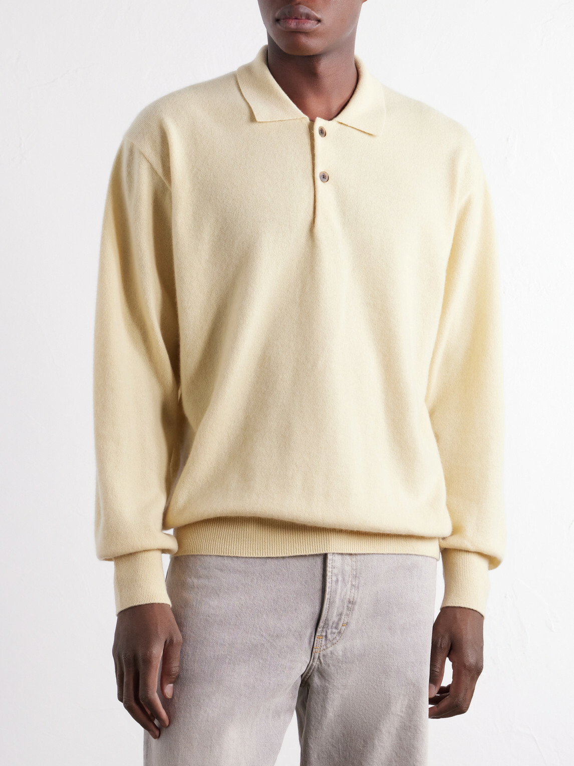 ssstein - Cashmere Polo Sweater - Yellow