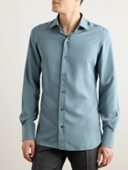 TOM FORD - Lyocell and Silk-Blend Shirt - Blue
