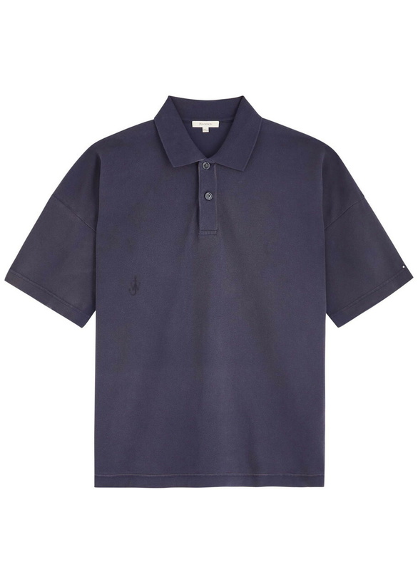 Photo: JW Anderson Logo Cotton Polo Shirt Navy
