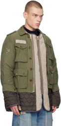 kolor Khaki Layered Coat