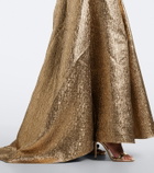 Roland Mouret Lamé jacquard gown