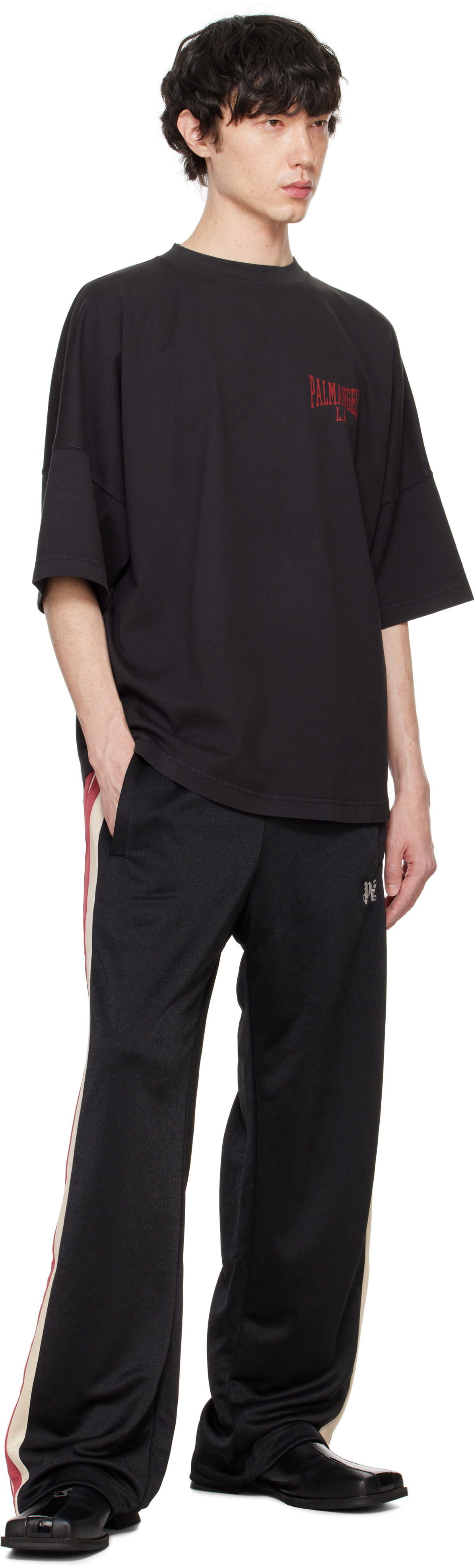 Palm Angels Black College T-shirt Palm Angels