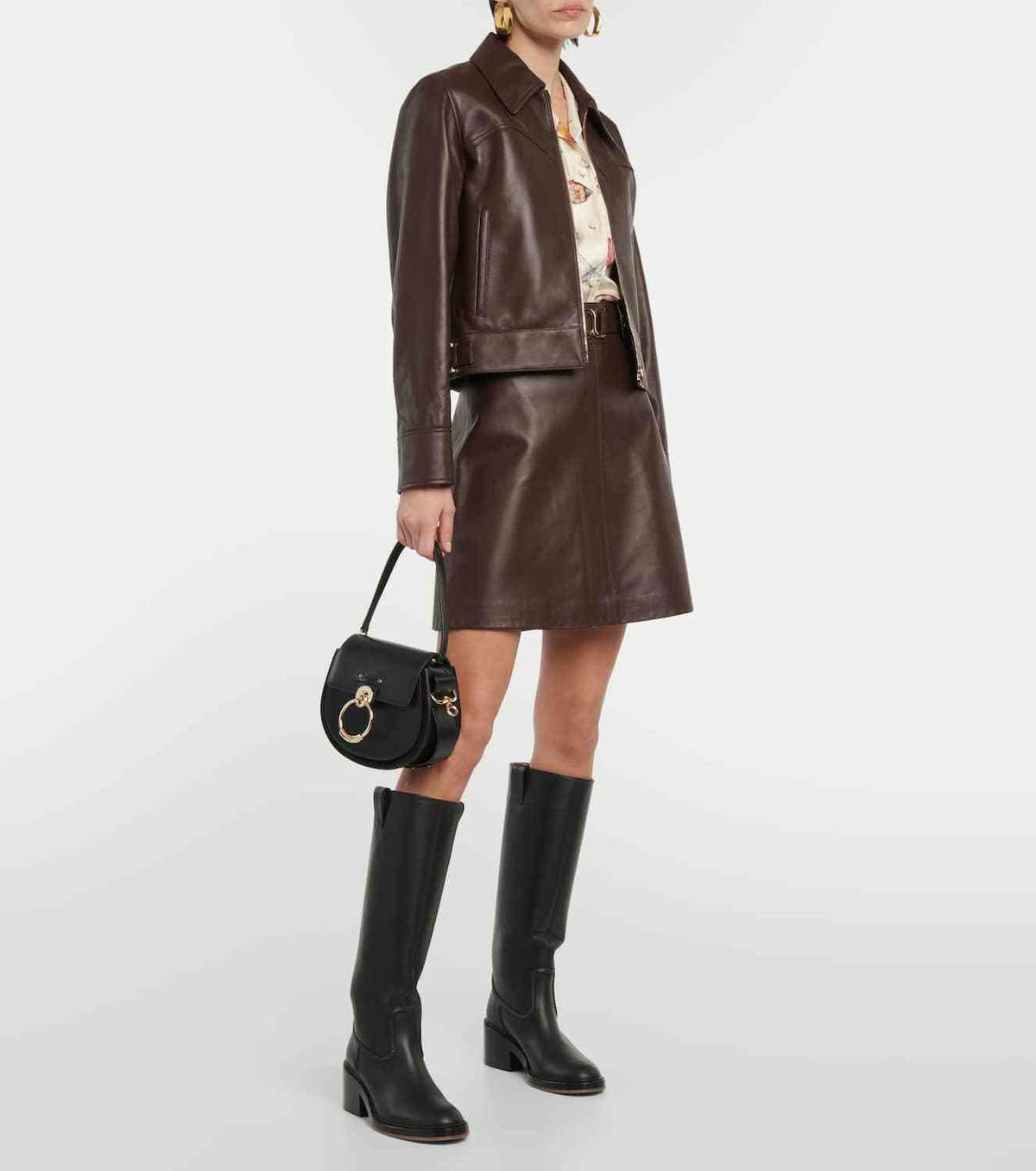 Chloé Tess Small suede shoulder bag
