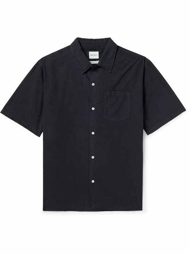 Photo: Norse Projects - Carsten Convertible-Collar Cotton and TENCEL™ Lyocell-Blend Shirt - Blue