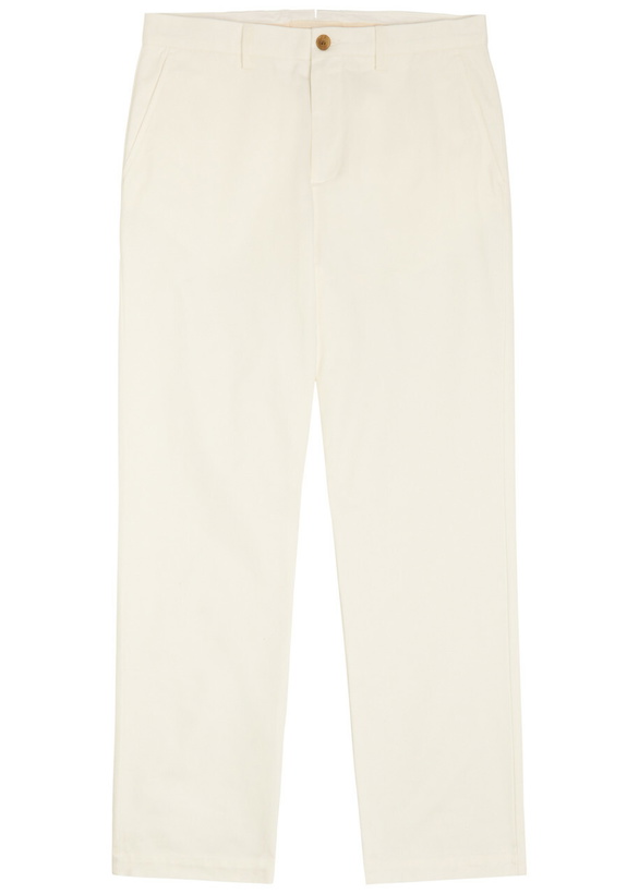 Photo: Sunspel Straight-leg Cotton Trousers White