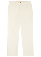 Sunspel Straight-leg Cotton Trousers White