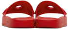 Burberry Red Logo Graphic Slide Sandals