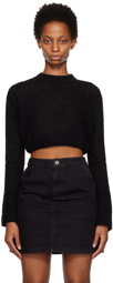 System Black Semi-Sheer Sweater