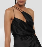 The Sei One-shoulder silk midi dress