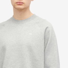 Wood Wood Men's Hester Classic Crew Sweatshirt in Grey Melange