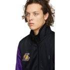 Marcelo Burlon County of Milan Black and Purple NBA Edition LA Lakers Zip-Up Jacket