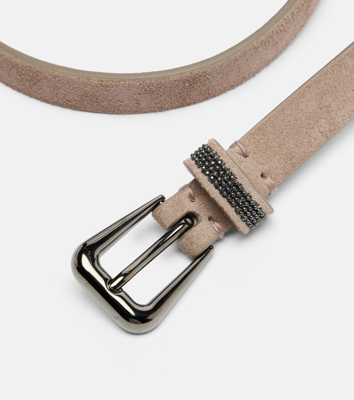 Brunello Cucinelli Monili suede belt