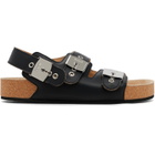 Balenciaga Black Scholl Edition Leather Sandals