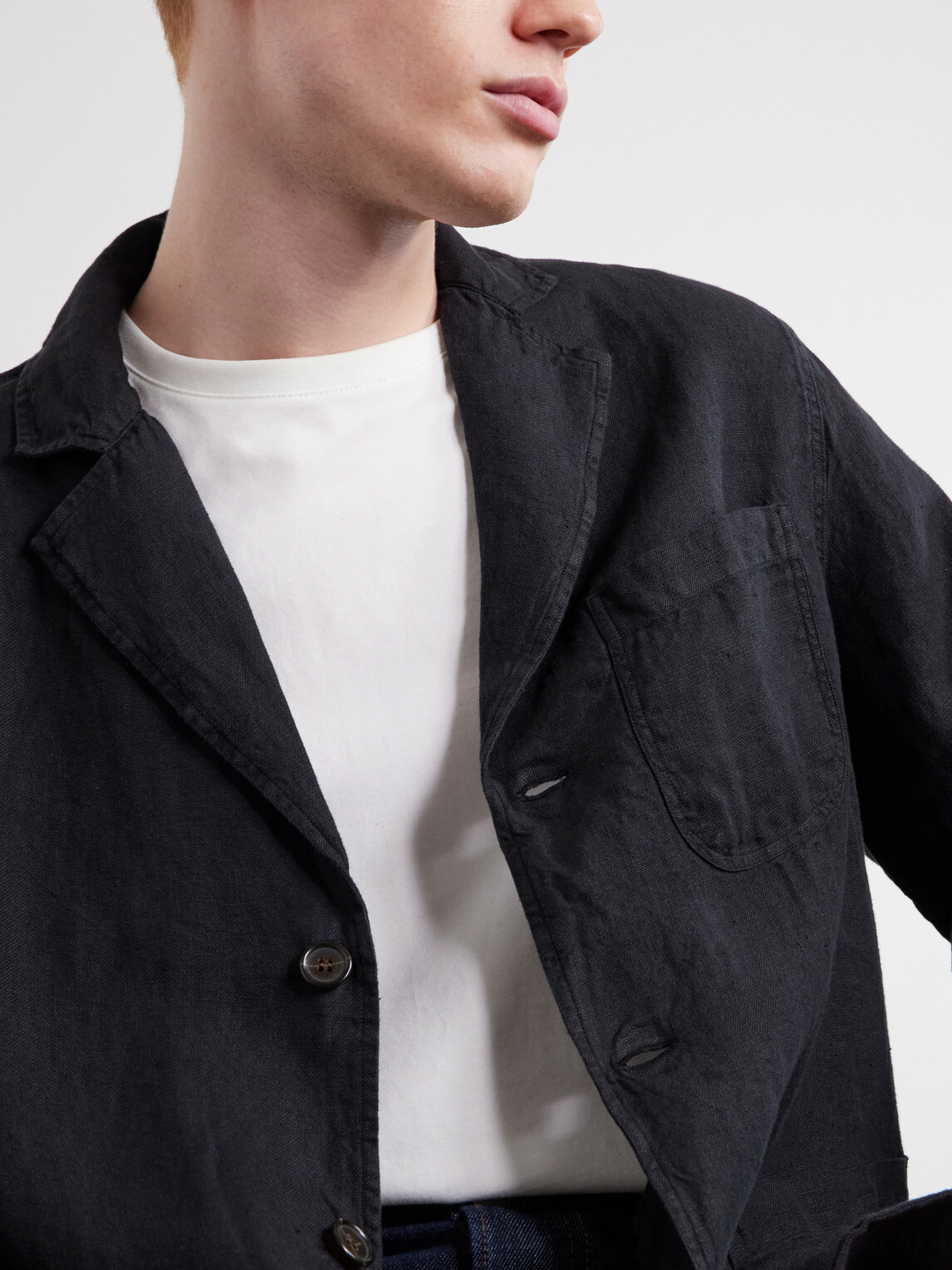 Corridor - Linen Blazer - Black