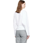GANNI White Draped Jersey T-shirt