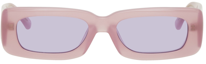 The Attico Purple Linda Farrow Edition Mini Marfa Sunglasses  display picture 3
